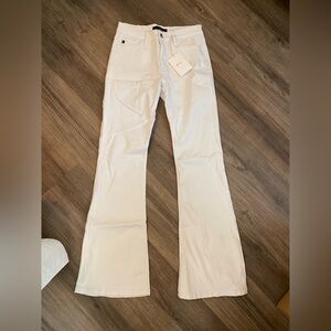 Women's Kancan White Flare Jeans